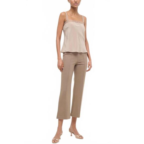 NEW STAUD knack mid-rise pant in taupe